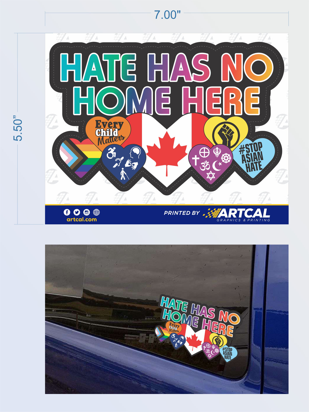 Hate Has No Home Here Decal